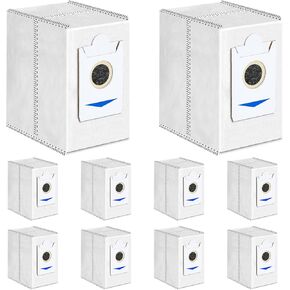 VIEWALL 10 Pack Dust Bags Compatible with ECOVACS DEEBOT X2 Omni / T30S / T30S PRO Robot Vacuum and Mop, 3 L Large Capacity Disposable Replacement Bags (Not for T30S COMBO)