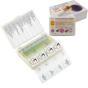 30 Prepared Microscope Slides with Specimens for Kids Students - Histology, for Biological Science Lab, Children's Science Education, Homeschooling Use
