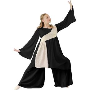 Danzcue Womens Celebration of Spirit Palazzo Pants with Tunic, M