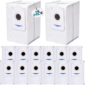 14Pcs Dust Bags Replacement for Ecovacs T30S(Not Combo) N30 X2 X2 Pro X2 Omni Robot Vacuum Cleaner, 3L Large Capacity Disposable Replacement Bags