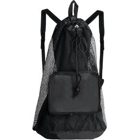 Luwint Extra Large Mesh Dive Bag, Oversized Scuba Gear Backpack Foldable Bag for Snorkeling Diving, Water Sports Duffle Gym Bag for Balls