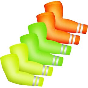6 Pairs Plus Size UV Sun Protection Cooling Arm Sleeves Cooling Oversized Compression Arm Sleeves for Outdoors Sports