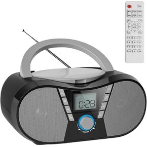 Gueray CD Player Boombox with Bluetooth Boombox AM/FM Radio USB Port Portable CD Player Stereo Sound Speaker MP3 Playback 3.5mm AUX Input Headphone Jack LCD Display CD-R CD-RW MP3WMA Playback
