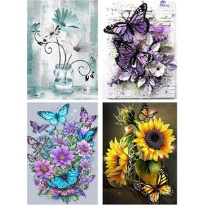 6 Pack Diamond Painting Kits for Adults,Landscape Diamond Art Sets Kit for Beginners,DIY Full Drill 5D Diamond Painting by Number,Moon Paint with Dimaond Dots Gem Art and Crafts for Wall Decor 12X16CM
