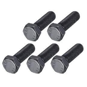 Hex Bolts (M12-1.75x50mm) 6Pcs, 12.9 Grade Carbon Steel Fully Threaded Black Oxide, Coarse Thread UNC Hex Head Screw Bolt - for Mechanical Repair