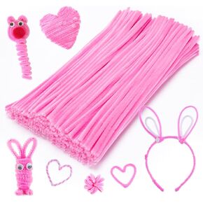 Caydo 200 Pieces Pipe Cleaners Craft with Bumps 20 Colors Chenille Stems for Kids DIY Art Craft Decoration, 6mm x 12inch