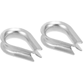 M METERXITY 8 Pack Wire Rope Clamp - 1/8" Wire Cable Clip Fastener, Apply to Outdoor(M30)