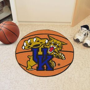 FANMATS NCAA University of Kentucky Wildcats Nylon Face Basketball Rug , 26" diameter