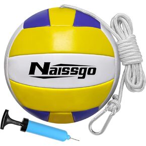 Tetherball and Rope Set, Soft Touch Tetherball Game Set, Portable Tether Ball with Rope and Hook, Tetherballs for Kids and Adults Park, Backyard,Playground Game