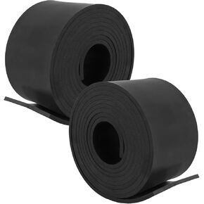 RHBLME 2 Pack Rubber Strips, 1/4" Thick x 4" Wide x 10' Long Rubber Roll, Neoprene Rubber Sheet for Anti-Vibration, Anti-Slip Pads, Seals, Crafts, Flooring, Gaskets DIY, and More