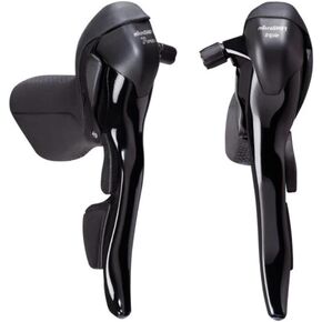 microSHIFT R7 Drop Bar Shift Lever Set - 3 x 7-Speed Short Reach, Black