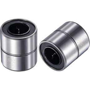 uxcell LMUT13 Linear Ball Bearings 13mm Bore 23mm OD 25mm Length Chrome Steel for CNC Machine 3D Printer 2pcs in Kuwait