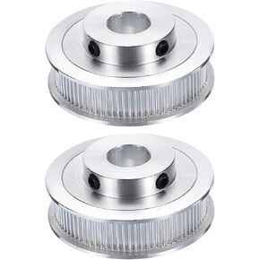 uxcell 2pcs GT-2 Pulley Synchronous Wheel 80 Teeth 14mm Bore, Fit with 10mm Width Belt, Aluminum Alloy Timing Pulley Wheel for 3D Printer, CNC Machine in Saudi Arabia