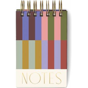 DesignWorks Ink Twin Wire Chunky Pocket Notepad Memo Book with 192 Perforated Sheets, 4" x 6", Wavy Stripes