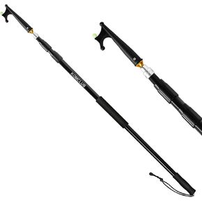 KOMCLUB Telescoping Boat Hooks for Docking 3 Stage Aluminum Push Poles Lightweight Floating Luminous Bead Design Non-Slip Rubber Handle Durable Boating Accessories Multi-Color Rust-Resistant Boat Gaff
