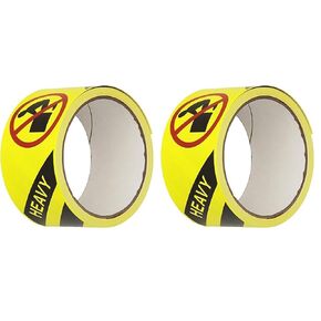 TapeCase SHIPLBL-051-50 Shipping Packing Labels"Heavy", Yellow/Red/Black - 50 per Pack (1 Pack)