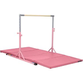 Z ATHLETIC Kip Bar and Folding Gymnastics Mat, 4 Ft x 8 Ft x 2 in