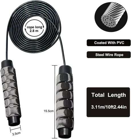 Home Exercise Adjustable Jump Rope for Women,Men,Tangle-Free Skipping Rope with Ball Bearings for Fitness,Speed Jump Rope for Workout in Saudi Arabia