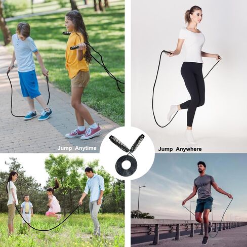 Home Exercise Adjustable Jump Rope for Women,Men,Tangle-Free Skipping Rope with Ball Bearings for Fitness,Speed Jump Rope for Workout in Saudi Arabia