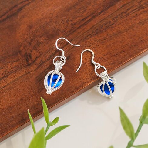 Recycled Antique Pink Depression Glass Drop Earrings in Kuwait
