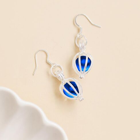 Recycled Antique Pink Depression Glass Drop Earrings in Kuwait