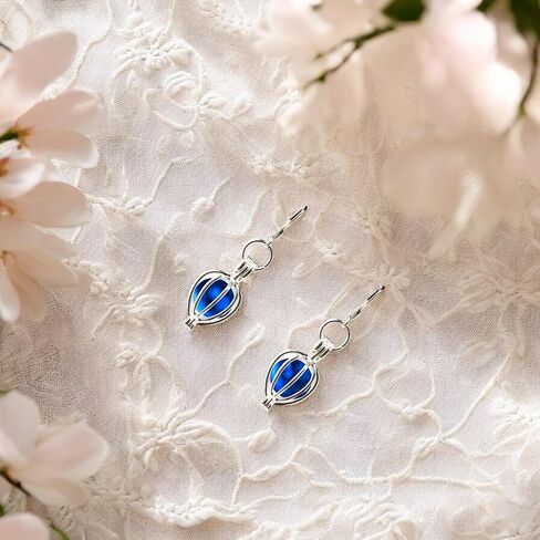 Recycled Antique Pink Depression Glass Drop Earrings in Kuwait