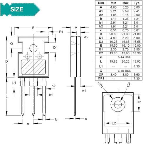 IRFP260 IRFP260N MOSFET Transistors 200V 50A Power MOSFETS Transistor N-Channel TO-247 for Electronic Circuit DIY(6 pcs) in Saudi Arabia