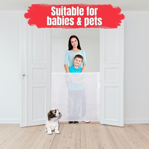 RedproUSA Retractable Baby Gate for Stairs - 33" Tall Pet and Baby Gates for Doorways, Expands up to 55", Easy Installation, One-Handed Operation,Retractable Dog Gate Indoor/Outdoor, 33"x55" (Black) in Saudi Arabia
