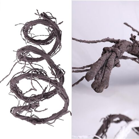 300cm/118inch Flexible Green Small Artificial Tree Branches Fake Tree Trunk Garland Rattan Wreath Cherry Blossom Grape Vines Floral for Wall Hanging Front Door Reptile Habitat Decoration in Saudi Arabia