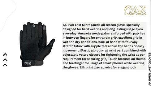قفازات AK للجنسين من Ever Last Micro Suede لجميع المواسم لركوب الخيل قفازات الفروسية AKRS-5298 in Kuwait