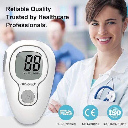 Blood Glucose Monitor Kit, Diabetes Testing Kit, Blood Glucose Meter, 100 Glucometer Strips, 100 Lancets, Test Strips Blood Sugar Meter Glucometer in Saudi Arabia