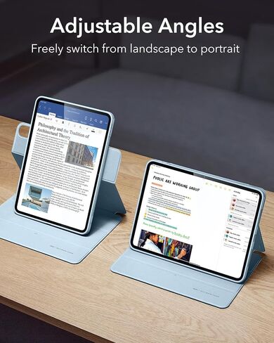 ESR for iPad Air 13 Inch Case M2(2024), iPad Air 13 Case with Pencil Holder, Removable Magnetic Cover, Vertical Stand, Fully Supports Pencil Pro and Pencil(USB-C), Rebound 360 Series, Dark Blue in Kuwait