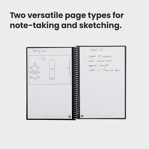 Rocketbook Smart Reusable Notebook, Fusion Plus Letter Size Spiral Notebook & Planner, Neptune Teal, (8.5" x 11") in Kuwait