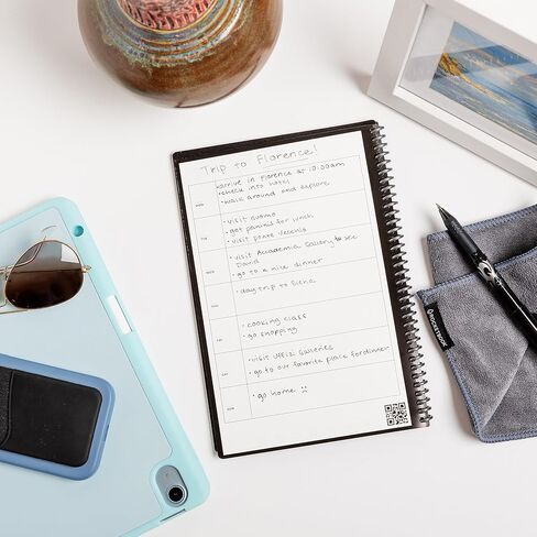 Rocketbook Smart Reusable Notebook, Fusion Plus Letter Size Spiral Notebook & Planner, Neptune Teal, (8.5" x 11") in Kuwait