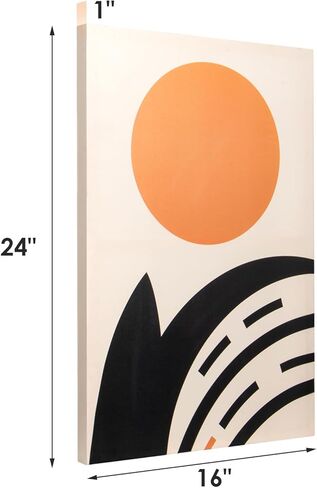 TooCust قماش جدار الفن مجموعة من 3،16x24 لوحات تجريدية جدار الفن لغرفة المعيشة، برتقالي مجردة قماش جدار الفن الملون، صور مقاومة للبهتان ديكور الحائط، ديكورات الحائط لغرفة النوم، مكتب in Kuwait