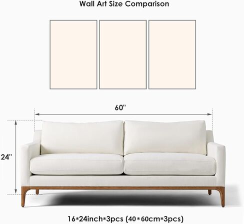 TooCust قماش جدار الفن مجموعة من 3،16x24 لوحات تجريدية جدار الفن لغرفة المعيشة، برتقالي مجردة قماش جدار الفن الملون، صور مقاومة للبهتان ديكور الحائط، ديكورات الحائط لغرفة النوم، مكتب in Kuwait