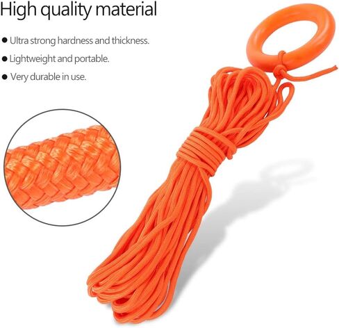 Water Lifesaving Rope, Outdoor Floating Lifeline Water Lifeguard Rope with Hand Ring 30m in Saudi Arabia
