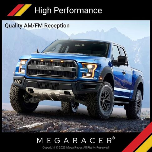 Mega Racer Black Metallic Gray 50 Cal Bullet Antenna for Truck, Car and SUV - 5.5 Inch Universal Fit, AM/FM Radio, 6061 Solid Aluminum, Car Replacement Antenna, Car Wash Safe, Car Truck Accessories in Saudi Arabia