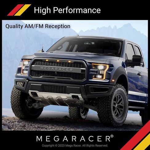 Mega Racer Black Metallic Gray 50 Cal Bullet Antenna for Truck, Car and SUV - 5.5 Inch Universal Fit, AM/FM Radio, 6061 Solid Aluminum, Car Replacement Antenna, Car Wash Safe, Car Truck Accessories in Saudi Arabia
