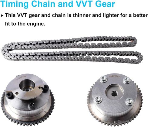 SUSUCAR 24321-2E000 Timing Chain Kit with VVT Gear 243502E001+243702E000 Fits for Kia Soul for Hyundai Elantra 2.0L 1.8L L4 Engine Aftermarket Parts in Saudi Arabia