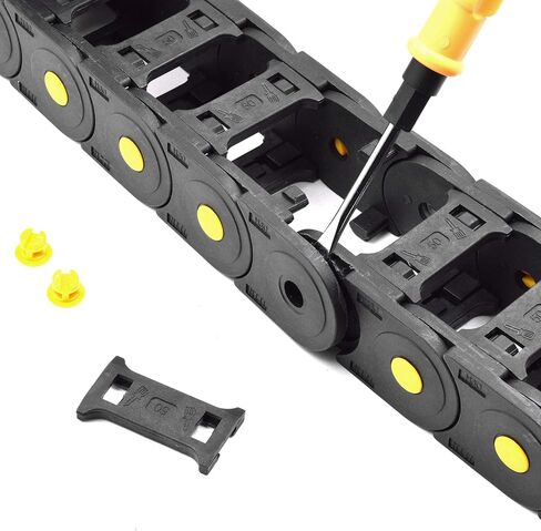 Plastic Drag Chain Cable Carrier Open Type with End Connectors R150 30 x 103mm L1000mm for Electrical CNC Router Machines in Saudi Arabia