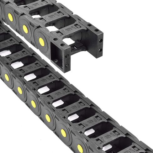 Plastic Drag Chain Cable Carrier Open Type with End Connectors R150 30 x 103mm L1000mm for Electrical CNC Router Machines in Saudi Arabia
