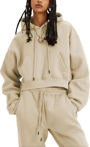 المرأة 2PC المطار تتسابق عارضة هوديي الصوف رياضية البلوز البلوز الركض السراويل جيوب in Kuwait