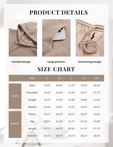Women's 2pc Airport Outfits Casual Hoodie Fleece Tracksuit Sweatshirt Pullover Jogging Pants Pockets in Saudi Arabia