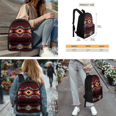 SEANATIVE Lightweight Laptop Backpack Set with Aztec Tribal School Bookbag Lunch Bag Pencil Case in Saudi Arabia