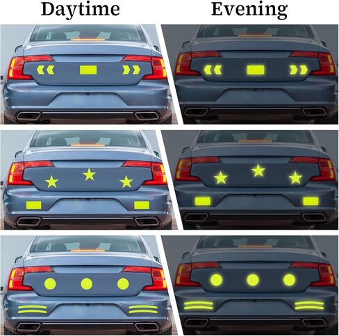 42 PCS Reflective Stickers Warning Reflective Helmet Bike Stickers Waterproof Car Reflective Stickers for Bike Reflective Tape Reflective Decals Night Visibility Adhesive Stickers for Bicycle Scooter in Saudi Arabia