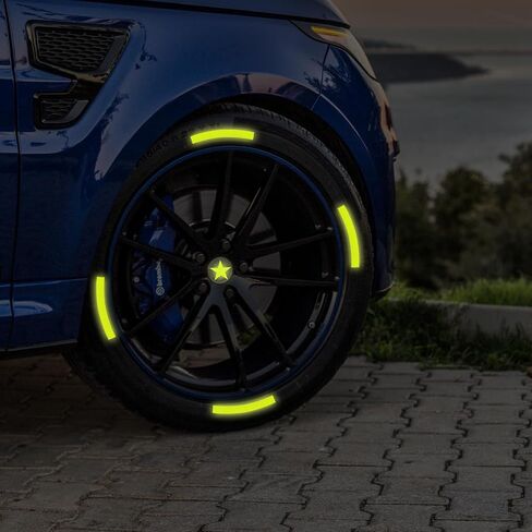 42 PCS Reflective Stickers Warning Reflective Helmet Bike Stickers Waterproof Car Reflective Stickers for Bike Reflective Tape Reflective Decals Night Visibility Adhesive Stickers for Bicycle Scooter in Saudi Arabia