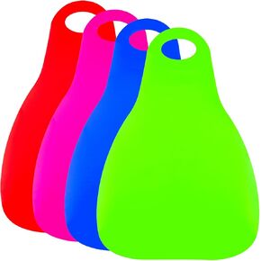 4 Pcs Snow Sled Board 25.6 x 17.7 Inch Outdoor Winter Plastic Skiing Boards with Handle High Speed Snow Sledding Equipment Portable Downhill Sleds Snowboard Sleigh in Saudi Arabia