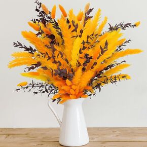 Enchanting Fall Pampas Grass Decor – Elegant Fall Bouquet Arrangement for Vase, Chic Minimalist Fall Home Decor, Tall Classy September Decorations, Ideal for Entryway and Dining Room Tables