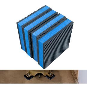 4 x 4 x 7/8 inches,Rubber Anti Vibration Pads Heavy Duty EVA Isolation Mats for Air Conditioner,HVAC System,Compressors,Washer and Dryer,Treadmill etc (4 Pack)